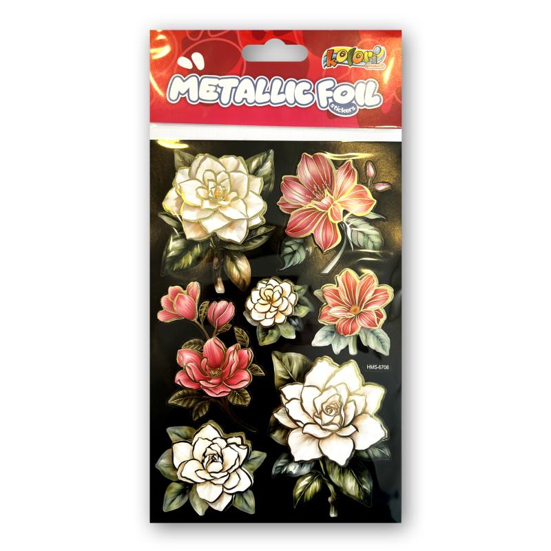 NAKLEJKI METALLIC FOIL HMS-6708 FLOWERS VIII PENMATE KOLORI
