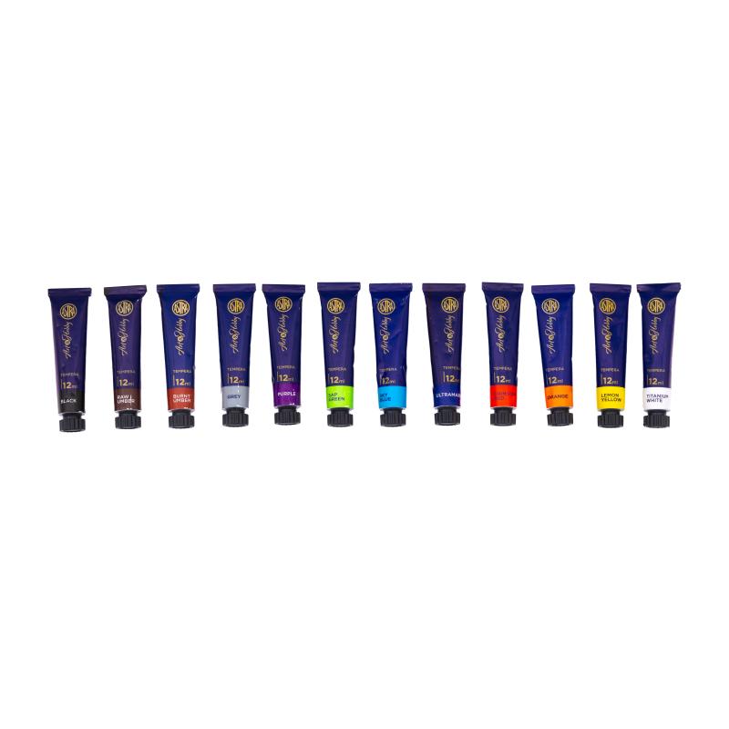 ZESTRAW FARB TEMPERA ASTRA ART&HOBBY 12 kol x12 ml