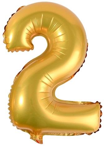 BALONY FOLIOWE CYFERKI ZŁOTE 86CM