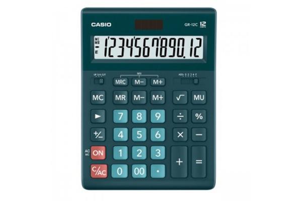 KALKULATOR CASIO GR-12C-DG BIUROWY ZIELONY