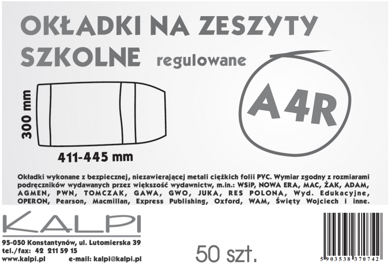 OKŁADKA A4 R KALPI WYS.30,0 A/50