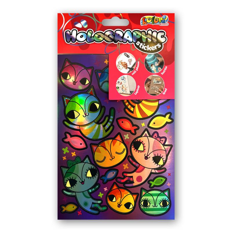 NAKLEJKI HOLOGRAPHIC LGS-5103 CATS PENMATE KOLORI