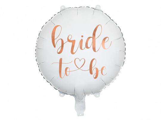 BALON FOLIOWY BRIDE TO BE 45CM BIAŁY