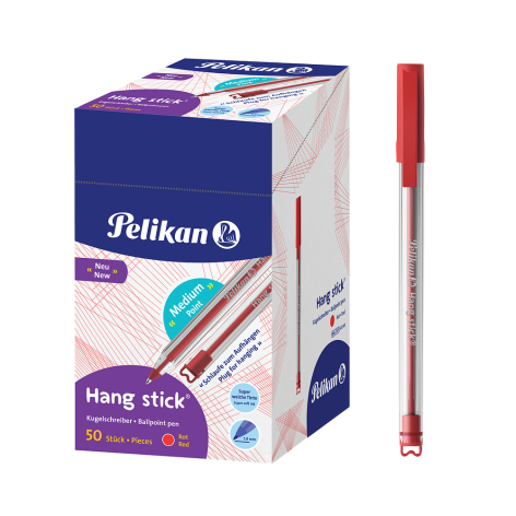 DŁUGOPIS PELIKAN HANG STICK K86 D CZERWONY