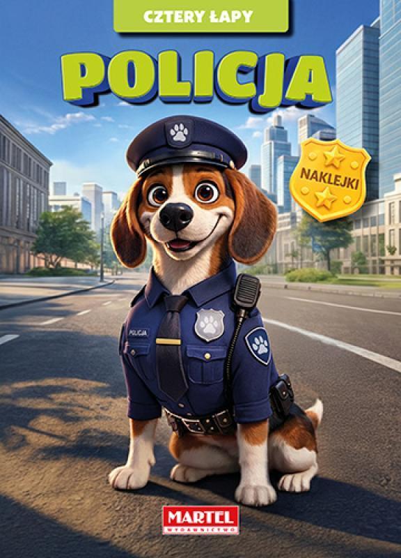 KSIĄŻECZKA CZTERY ŁAPY POLICJA Z NAKLEJKAMI