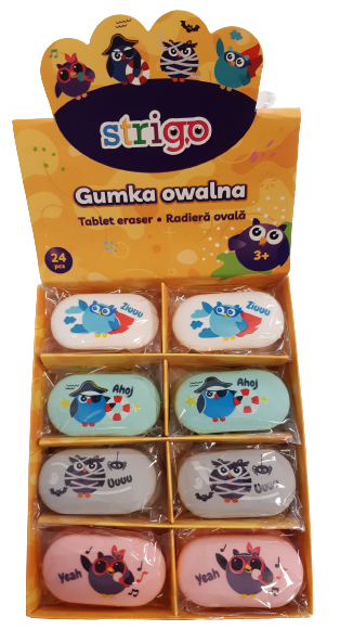 GUMKA STRIGO OWALNA Z NADRUKIEM
