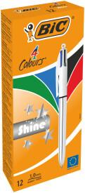 DŁUGOPIS BIC 4-KOL COLOURS SHINE SILVER A12