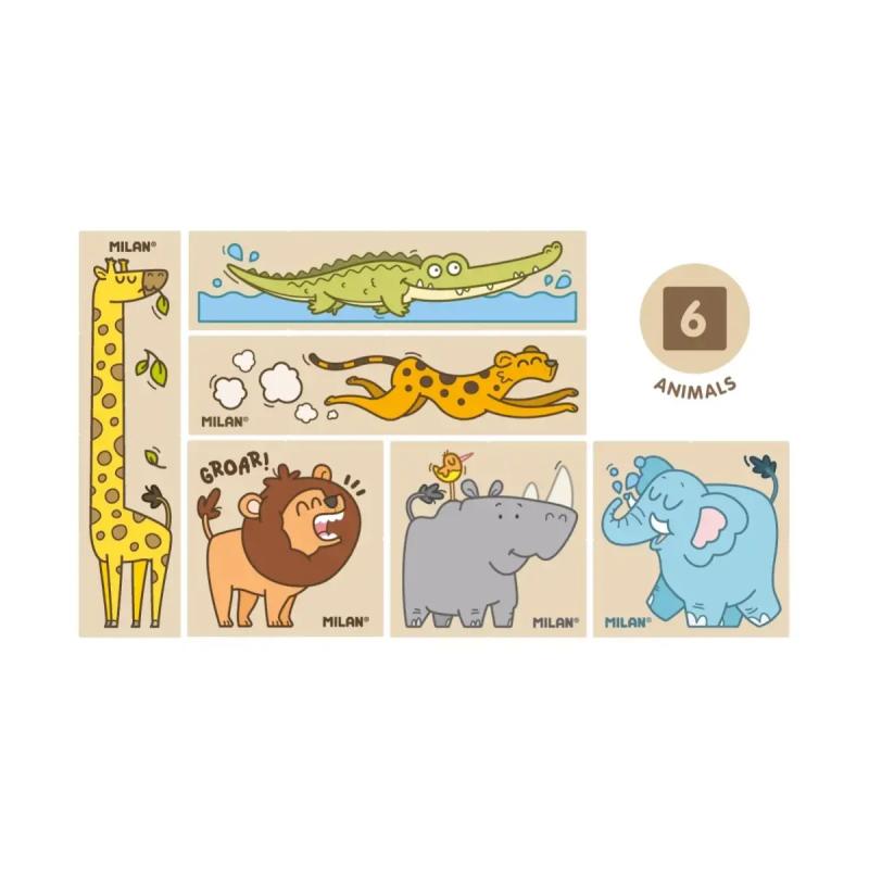 PUZZLE W KSZTAŁCIE KOSTKI DZIKIE SAFARI