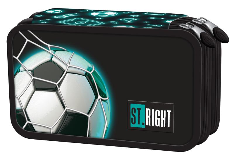 PIÓRNIK PODWÓJNY Z WYPOSAŻENIEM NEON FOOTBALL STRIGHT PC-04