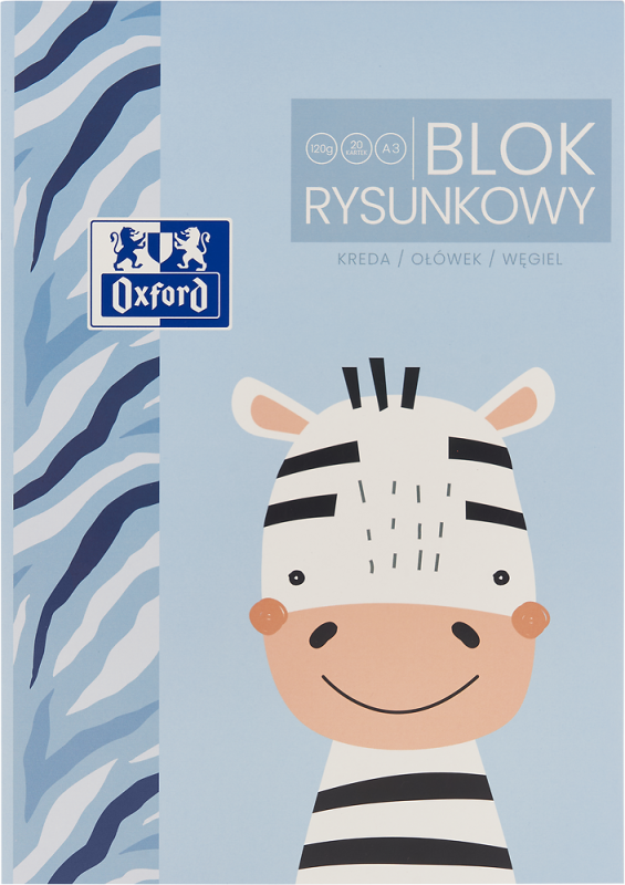 BLOK RYSUNKOWY A3/20 BIAŁY OXFORD 120G KIDS