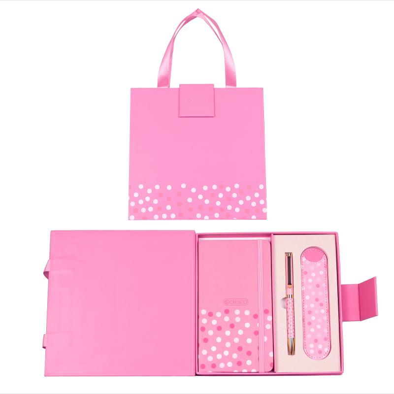 ZESTAW DŁUGOPIS + NOTES + ETUI PREMIUM RÓŻ