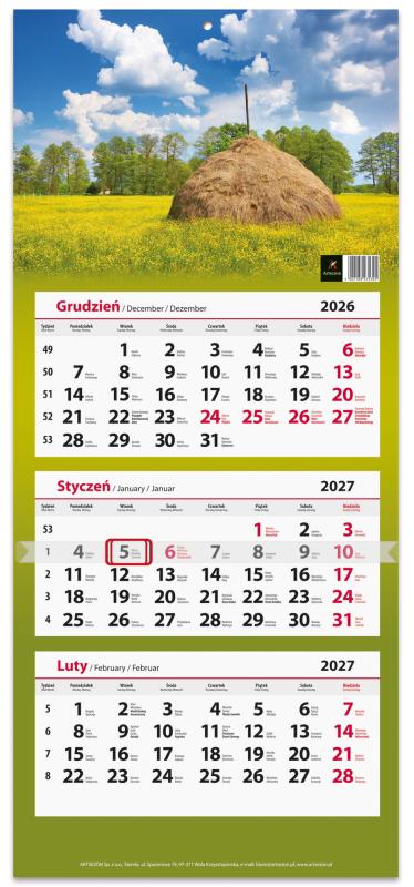 KALENDARZ TRÓJDZIELNY 2027