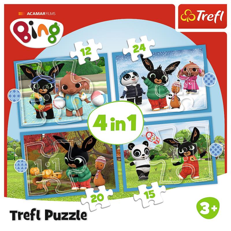 PUZZLE 4W1 TREFL WESOŁY BING