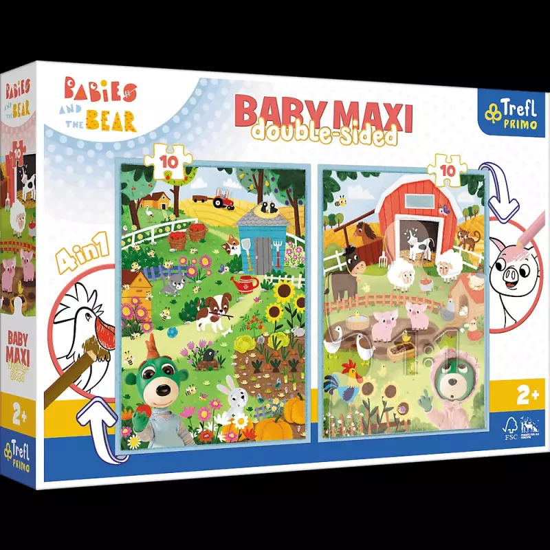 PUZZLE BABY MAXI 2X10 POZNAJ BOBASKI