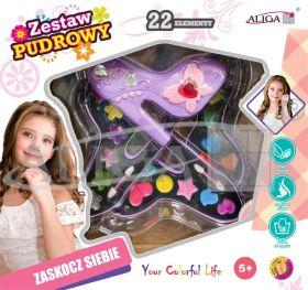 ZESTAW PUDROWY ZP-2609 18 CIENI, 1 SZMINKA, 3 PĘDZELKI