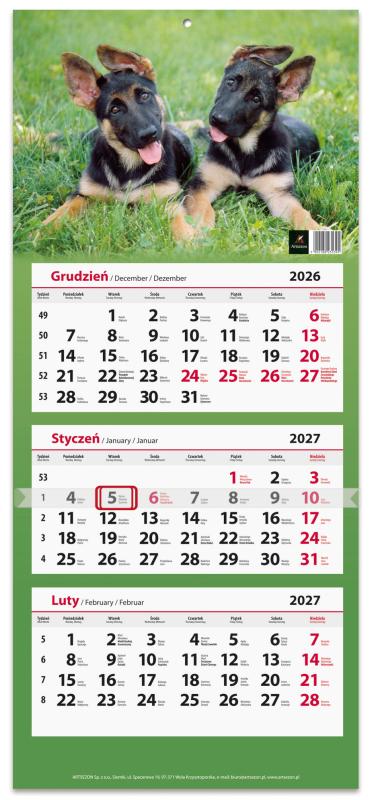 KALENDARZ TRÓJDZIELNY 2027