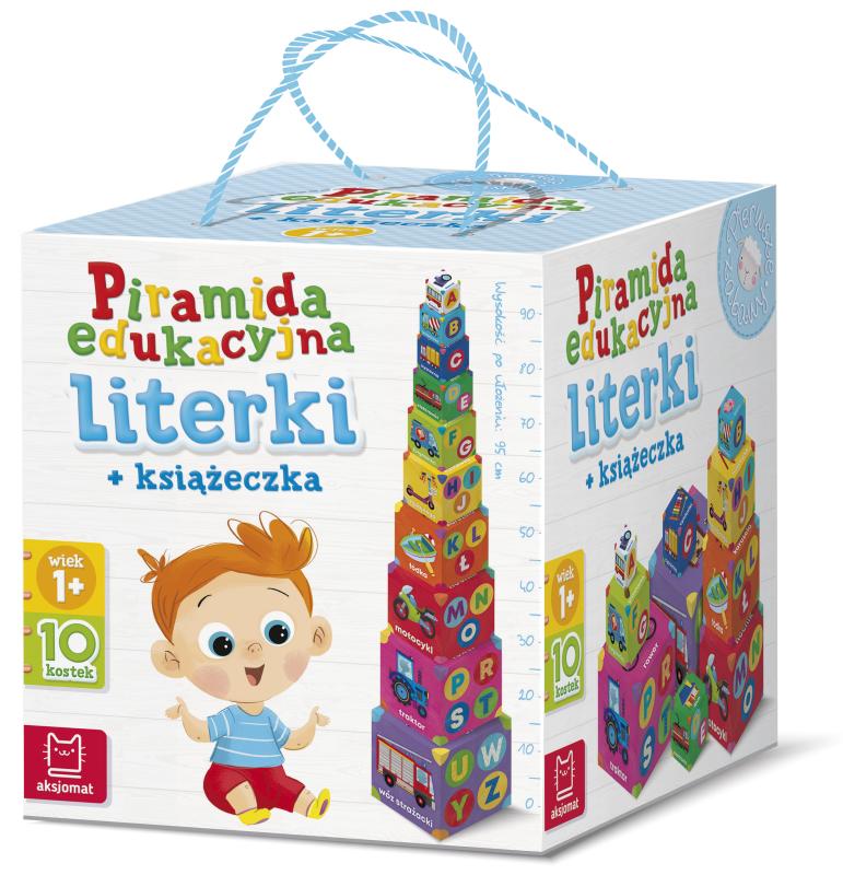 KSIĄŻECZKA PIRAMIDKA EDUKACYJNA. LITERKI + KSIĄŻECZKI