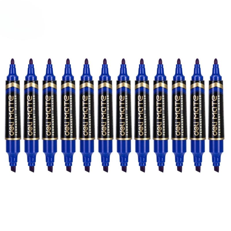 MARKER PERMANENTNY DWUSTRONNY 1-6MM & 1,5MM NIEBIESKI DELI A10