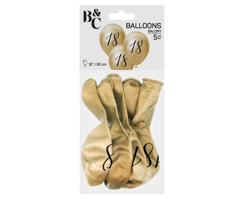 BALONY BEAUTY&CHARM 18 PLATYNOWE J.ZŁOTE 12' A'5