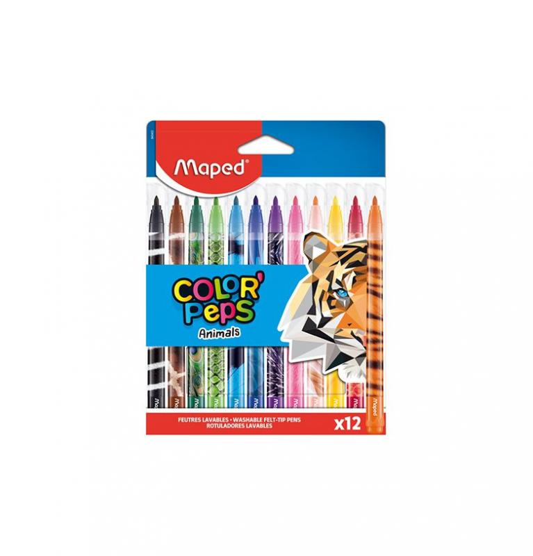 PISAKI 12 MAPED COLORPEPS ANIMALS