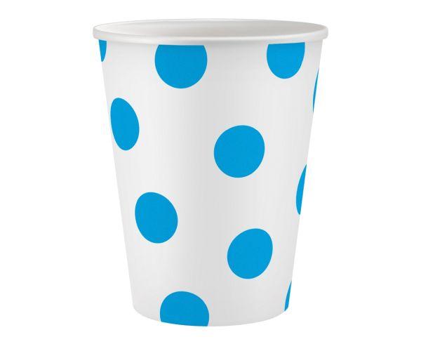 KUBECZKI PAPIEROWE GROSZKI BŁĘKITNE 250ML