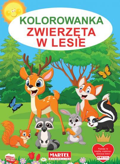 KSIĄŻECZKA KOLOROWANKA ZWIERZĘTA W LESIE