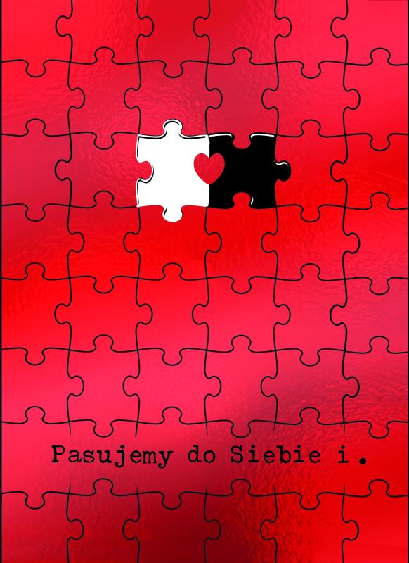 KARNET B6 WALENTYNKI PUZZLE