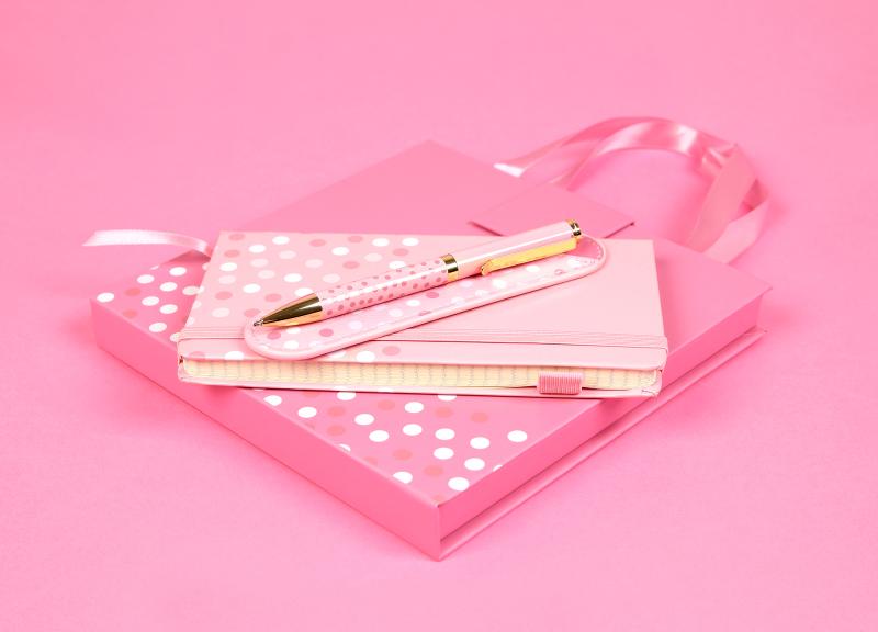 ZESTAW DŁUGOPIS + NOTES + ETUI PREMIUM RÓŻ