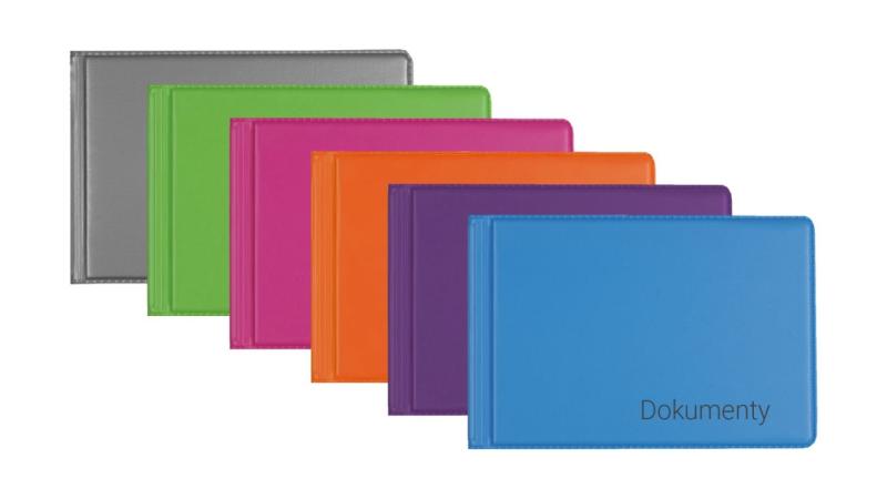 OKŁADKA NA DOKUMENTY MAŁE NEW COLOURS (MIX 6 SZT.)