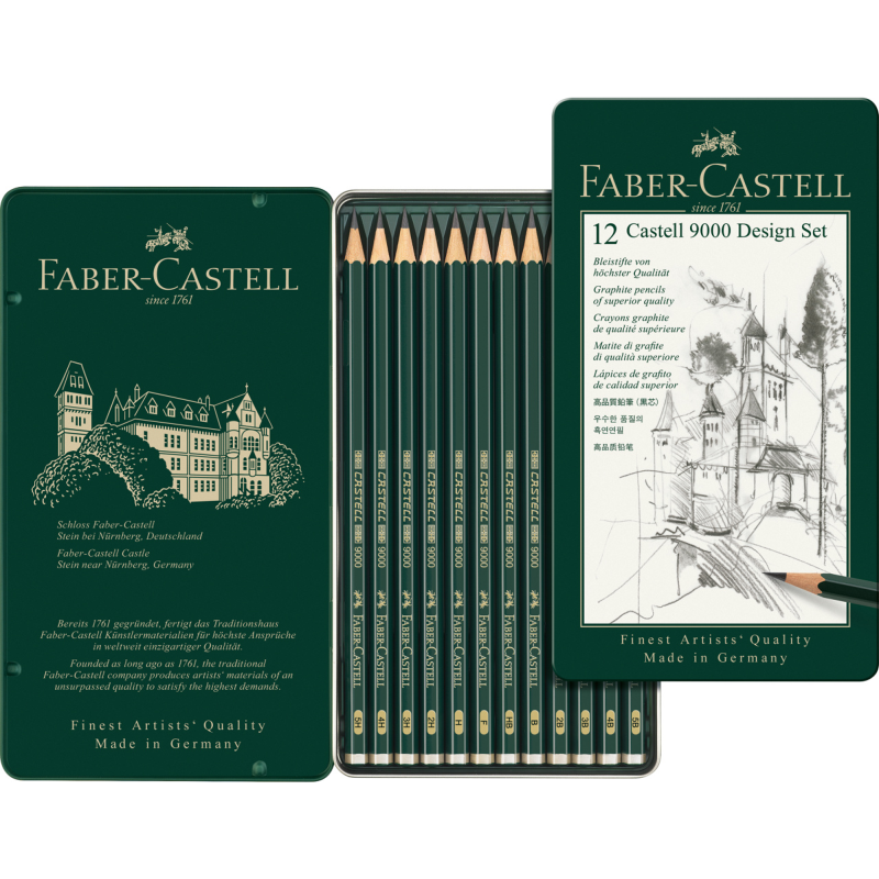 OŁÓWEK FABER CASTELL 9000 A/12 OPAKOWANIE METALOWE