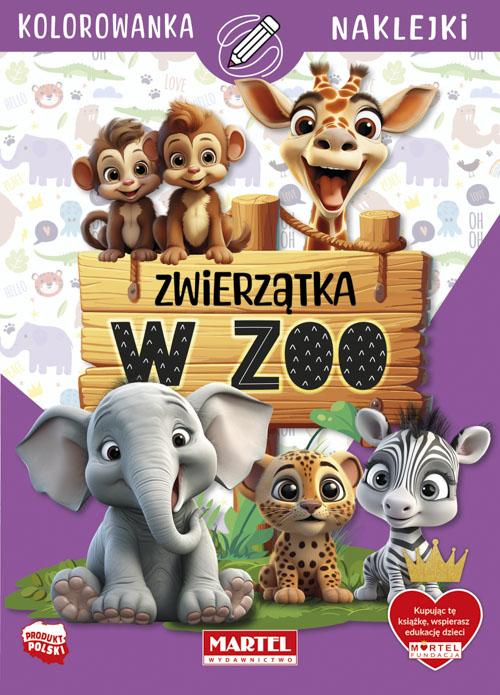 KSIĄŻECZKA KOLOROWANKA ZWIERZĄTKA W ZOO Z NAKLEJKAMI