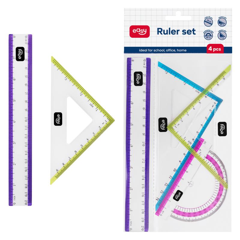 ZESTAW LINIJEK EASY 4SZT 20CM