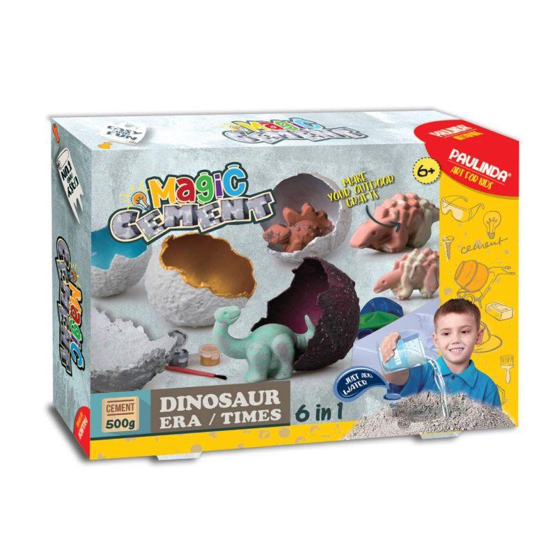 ZESTAW KREATYWNY MAGIC CEMENT DINOZAURY STRIGO