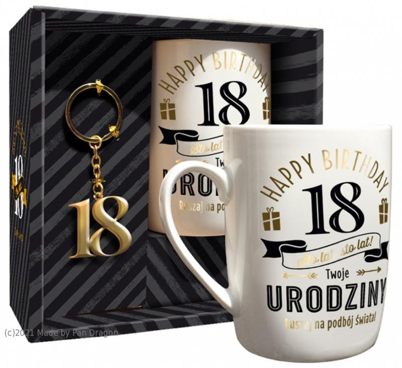 KUBEK + BRELOK SET STO LAT -18
