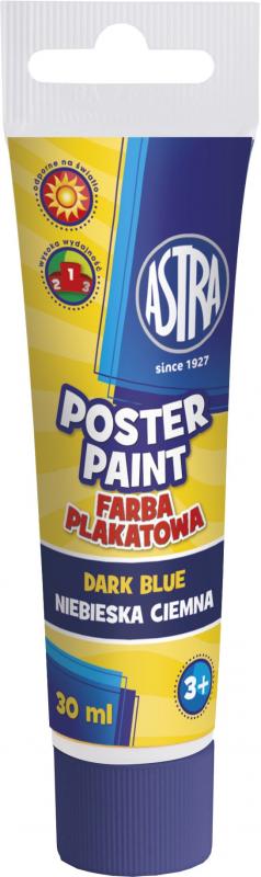 FARBA PLAKATOWA ASTRA TUBA 30ML CIEMNONIEBIESKA