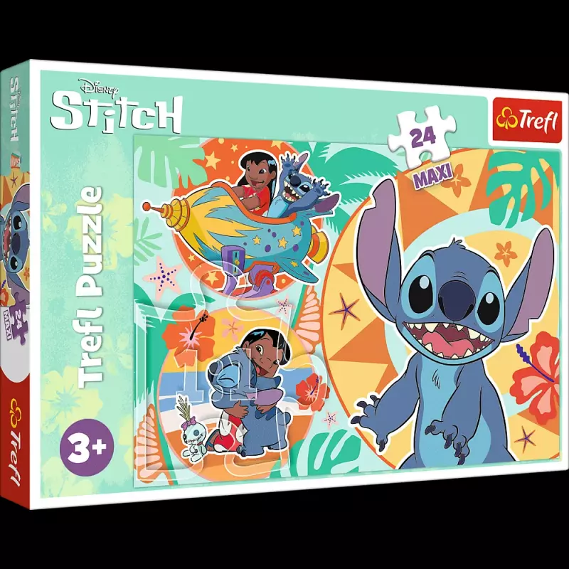 PUZZLE 24 TREFL MAXI WESOŁY DZIEŃ LILO&STITCH