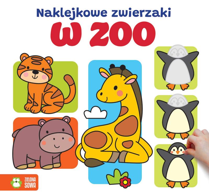 KSIĄŻECZKA NAKLEJKOWE ZWIERZAKI W ZOO