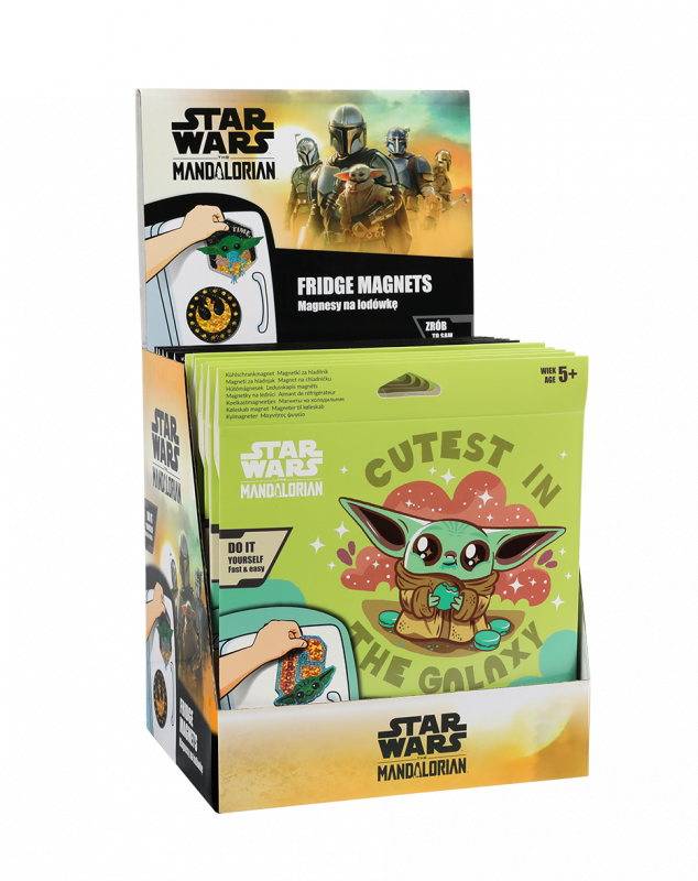 MAGNES NA LODÓWKĘ - MIX 2 WZORÓW MANDALORIAN DISNEY CORE