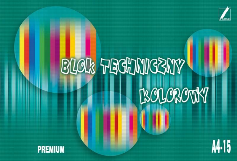 BLOK TECHNICZNY A4/15 KOLOR PREMIUM KRESKA