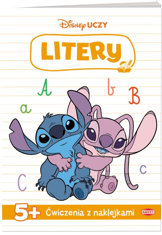 KSIĄŻECZKA DISNEY UCZY STICH. ĆWICZENIA Z NAKLEJKAMI. LITERY BANER