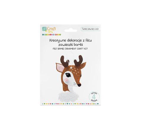 KREATYWNE DEKORACJE Z FILCU - ZAWIESZKI BAMBI, 4SZT.