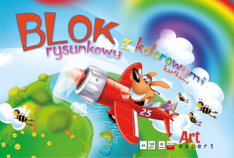 BLOK RYSUNKOWY A4/20 KOLOR 120G KRESKA