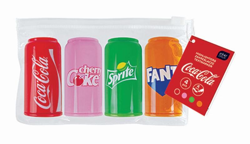 ZAKREŚLACZ MINI 4 KOL COCA-COLA