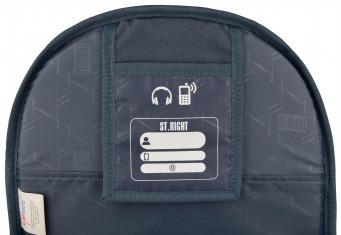 PLECAK 4-KOMOROWY GEOMETRIC GREY STRIGHT BP-04