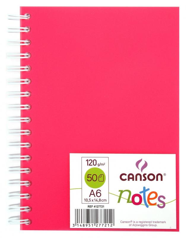 NOTES A6 PP CANSON 120G RÓŻOWY