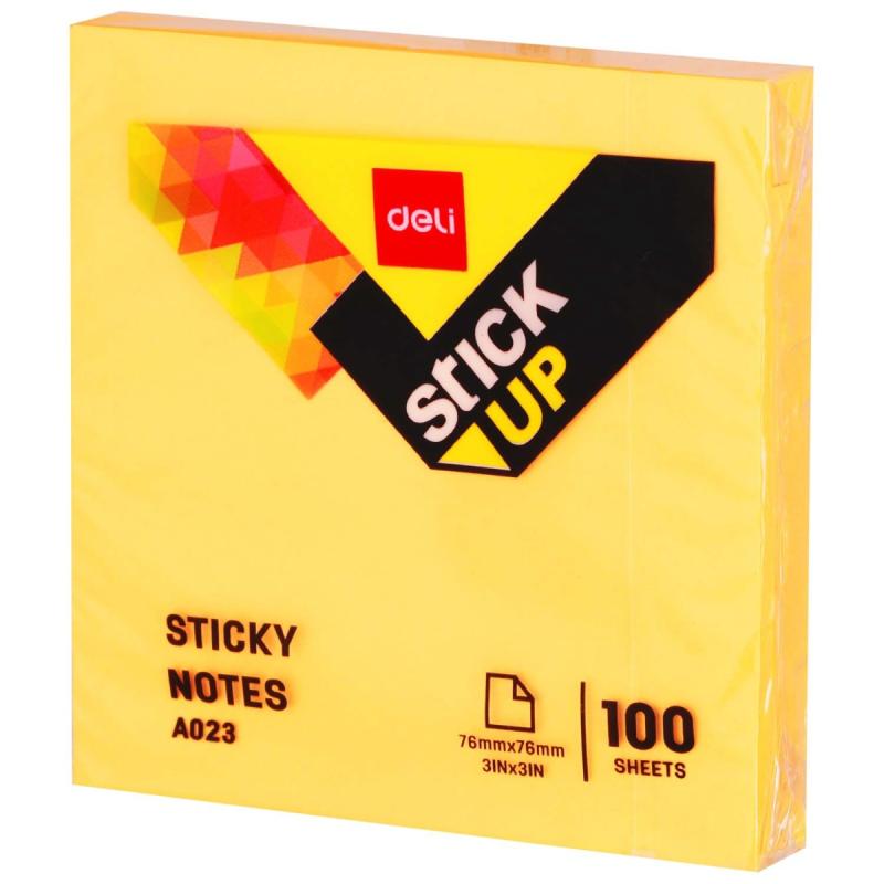NOTES SAMOPRZYLEPNY 76x76MM 100 KARTEK MIX KOLORÓW DELI