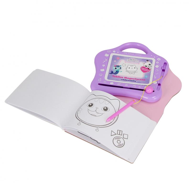 TABLICA MAGNETYCZNA Z KOLOROWANKĄ GABBYS DOLLHOUSE