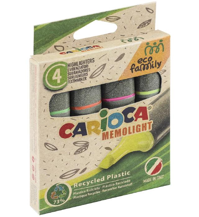 ZAKREŚLACZE CARIOCA 4 KOL.ECOFAMILY JOY (43098)