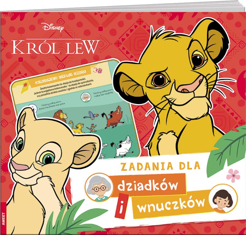 KSIĄŻECZKA DISNEY KRÓL LEW ZADANIA DLA DZIADKÓW I WNUCZKÓW