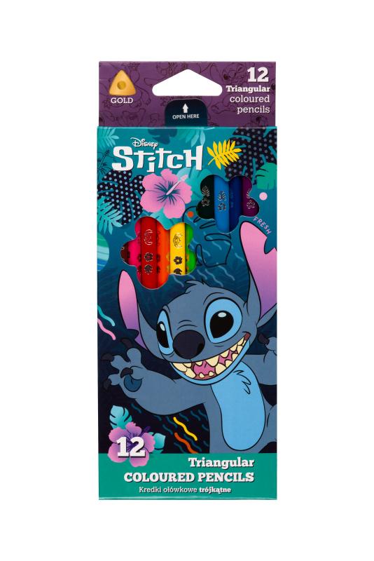 KREDKI OŁÓWKOWE 12 TRÓJKĄTNE - STITCH DISNEY CORE